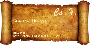 Csonka Helga névjegykártya